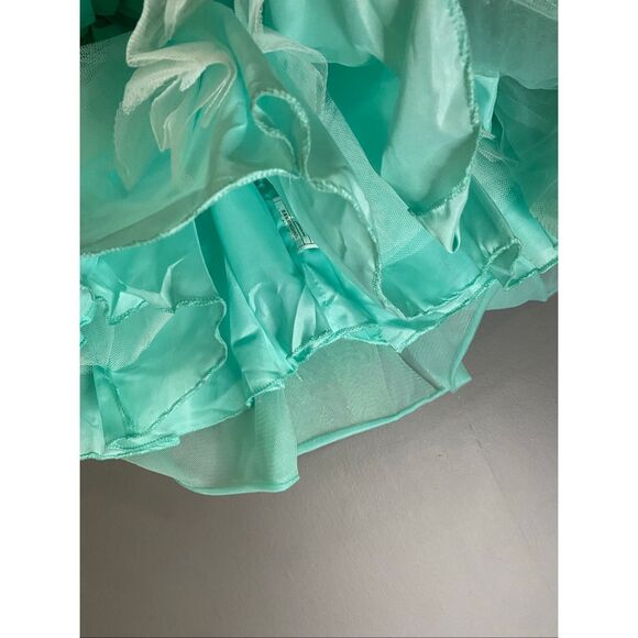 Pseadujcn Mint Teal Sequin Satin Bows Pageant Dress Formal Dress NWT 4 - Picture 6 of 12
